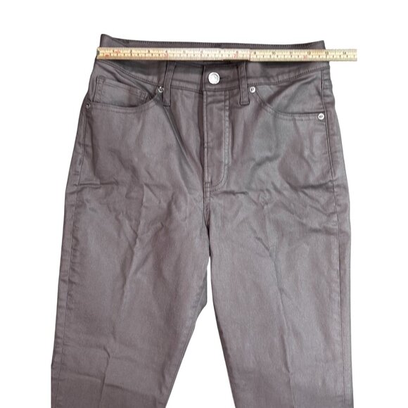 Express Skinny High Rise Womens Pants 4R Conscious Edit Beige Cotton Blend Made - Picture 9 of 11